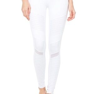 Alo Moto Leggings White